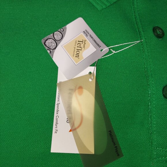 BIG MENS FEATHERLITE GREEN POLO STYLE SHIRT - NWT - Picture 5 of 5